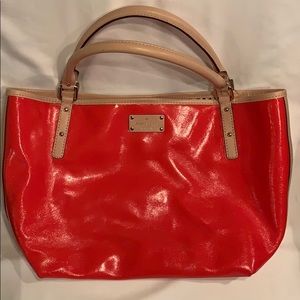 Kate Spade Tote/Shopper/Shoulder Bag. Red and Tan